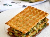 Millefeuille de ravioles aux courgettes