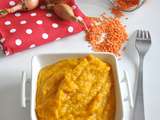 Purée de courge butternut lentilles corail sans lait