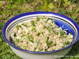 Salade orge perlé herbes et brunoise de chou rave