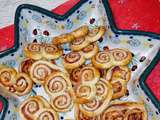 Palmiers feuilletés au jambon