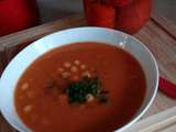 Soupe de tomates et pois chiche