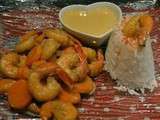 Crevettes au curry