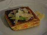 Croque saumon basilic