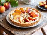 Tarte aux pêches de vigne : recette facile, fine et rustique