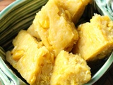 Bouchées indonésiennes sucrées au maïs frais et riz gluant (wajik jagung)