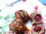 Boulettes de viande farcies aux cerises et aux pistaches