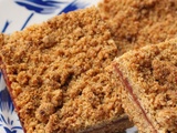 Carrés crumble aux coings confits