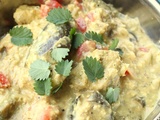 Curry de porc et d'aubergines au poivre noir et noix de cajou
