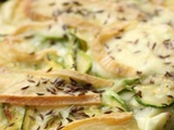 Tarte briochée courgette-munster au carvi