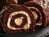 Bûche chocolat-poire qui se prépare la veille