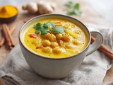 Curry de pois chiches au curcuma mijoté