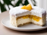 Entremet coco mangue ananas fondant