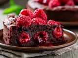 Gâteau chocolat et fruit rouge