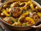 Tajine poulet olives mijoté en cocotte