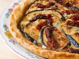 Tarte aubergine mozzarella et tomates du soleil