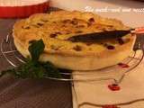 Tarte courgette, saumon, tomate confite