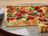 Tarte saumon courgette tomate du soir