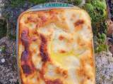 Lasagne aux artichauts, saucisse grillée et scamorza fumée