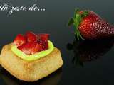 Financier fraise pistache