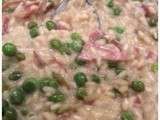 Risotto aux petits pois à la pancetta et à la sauge