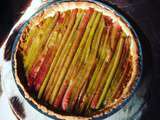 Tarte rhubarbe/rose/pistache {sans gluten}