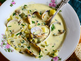 Clam chowder au safran