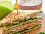 Club sandwich au saumon fumé et pomme verte