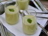 Crème de petits pois chèvre-menthe en verrine