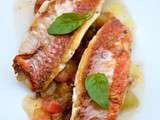 Filets de rouget, sauce vierge