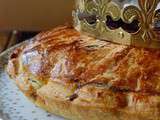 Galette des rois, poires et crème d'amande au chocolat