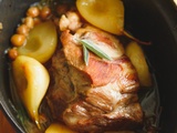 Rôti de porc aux poires et noisettes