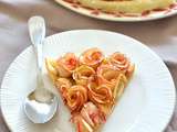 Tarte aux pommes  bouquet de roses 