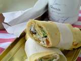 Wraps au poulet, fruits secs et citron confit au sel