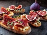 Bruschettas de figues caramélisées et Jambon de Parme