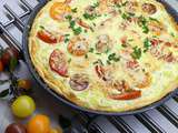 Quiche aux courgettes, poivrons et tomates