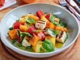 Salade de melon et halloumi, une recette rafraîchissante