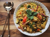 Salade de quinoa aux légumes grillés,tendance culinaire américaine