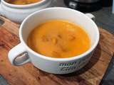 Velouté de carottes au cumin et ses pommes flambées