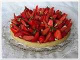 Tarte Rhubarbe, Fraises et Amandes