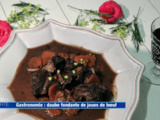 Daube de joue de boeuf à l’orange et carottes