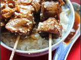 Yakitori de bœuf sauce Teriyaki aux graines de sésame