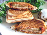 Croque-monsieur aux aubergines et bacon