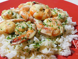 Gambas flambées au Pastis