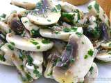 Salade de champignons de Paris crus