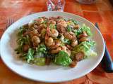 Salade tiède de scampi