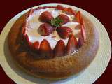 Savarin tout doux aux fraises printanières