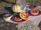 Tartelettes aux tomates cerises, parmesan et basilic