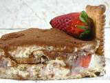 Tiramisu aux fraises et biscuits Petit Beurre