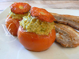 Tomates farcies aux perles et pesto