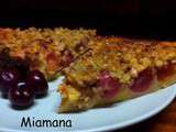 Clafoutis aux cerises, sirop d'agave et amandes